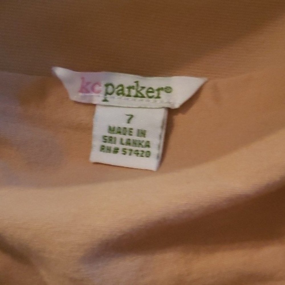 NWT KC Parker Girls Tan Knit Pleated Preppy Skort sz 7 - Picture 3 of 3